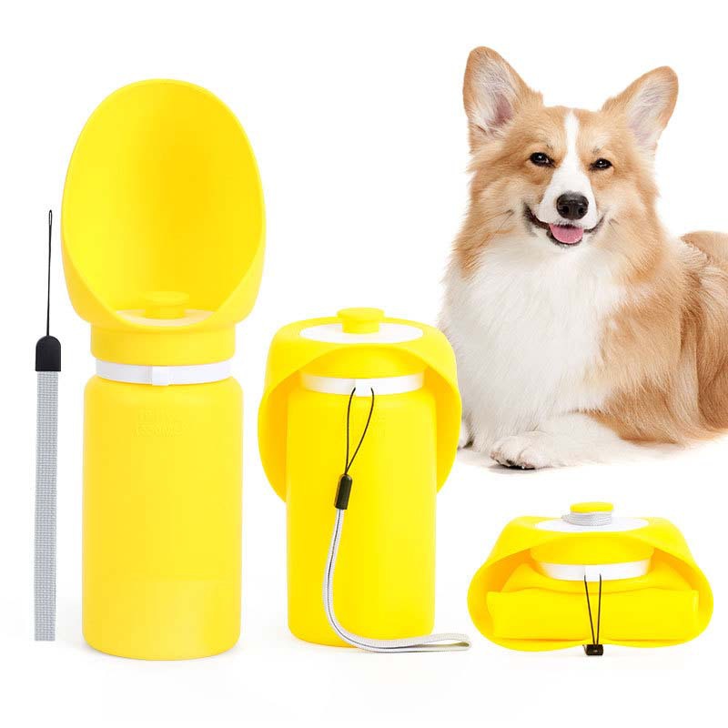 Portable Foldable Pet Water Bottle Outdoor Drinking Feeder