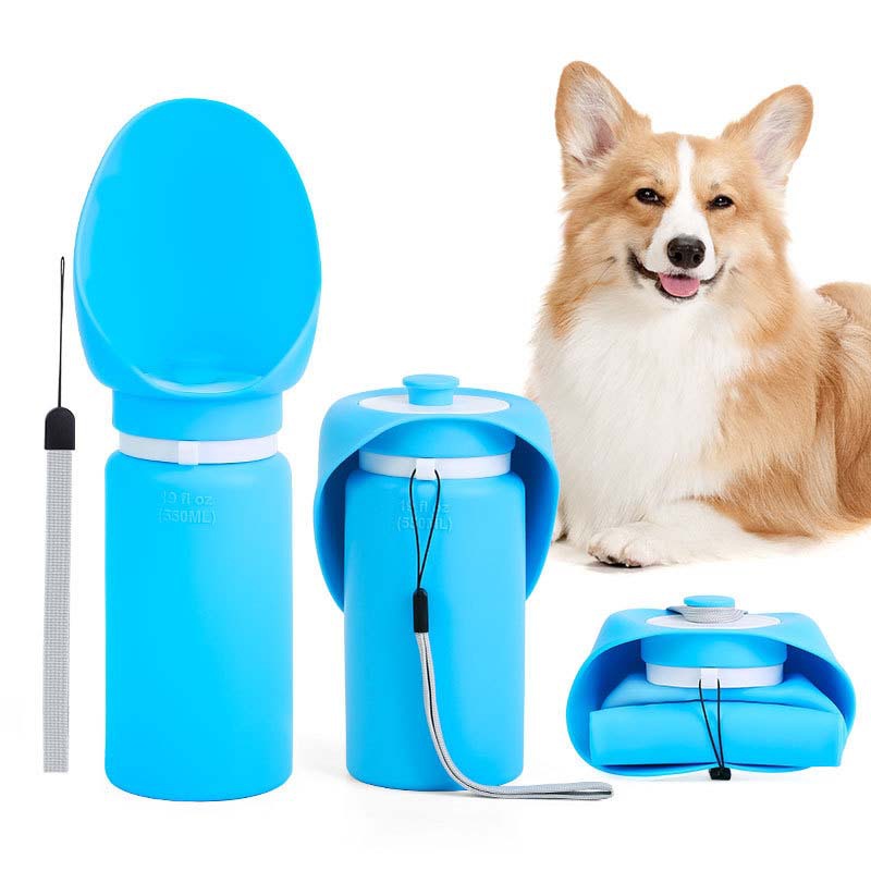 Portable Foldable Pet Water Bottle Outdoor Drinking Feeder